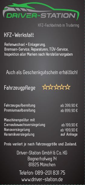 Autopflege intensiv Geschenk-Gutschein München