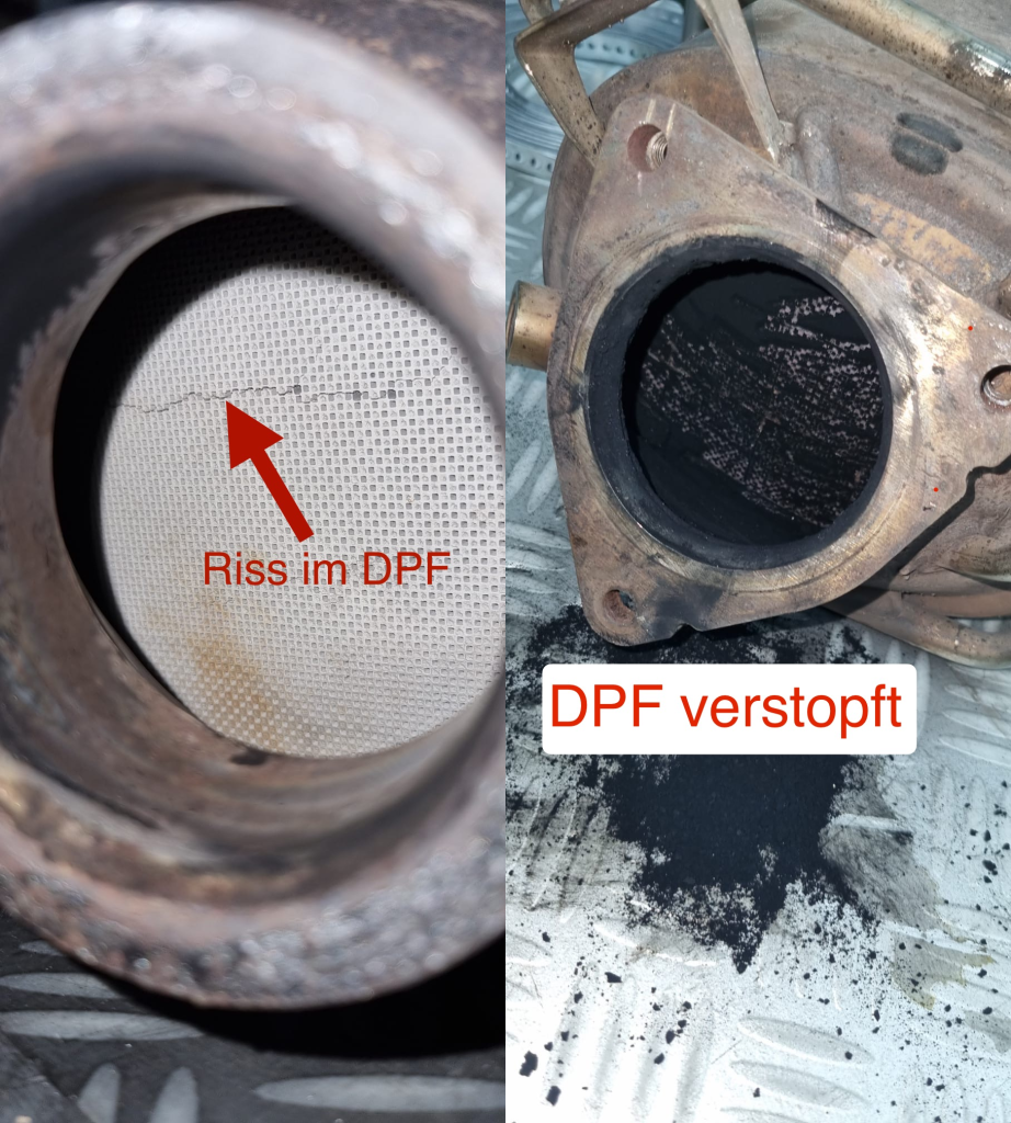 DPF Riss und DPF verstopft